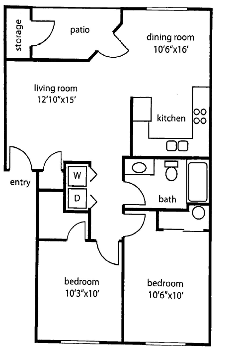 Avenue 66 | Two Bedroom Floor Plan